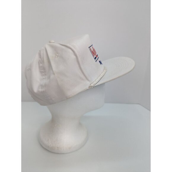 In Liner USA Reynolds Inc Men White Wide Brim Braid Adj Snapback Cap Hat - Picture 4 of 9